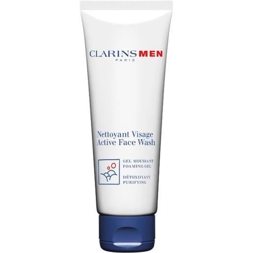 Clarins nettoyant visage active face wash gel detergente clarinsmen 125 ml