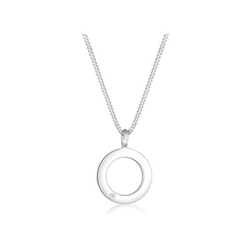 DIAMORE elli diamonds collana donne cerchio infinito diamante (0,015 ct) in argento sterling 925