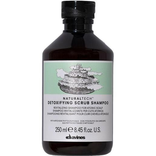 Davines naturaltech detoxifying scrub shampoo 250ml - shampoo rivitalizzante detossinante cute atonica