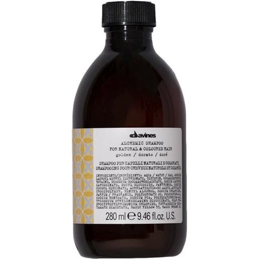 Davines alchemic shampoo dorato 280ml - shampoo riflessante capelli biondi dorato