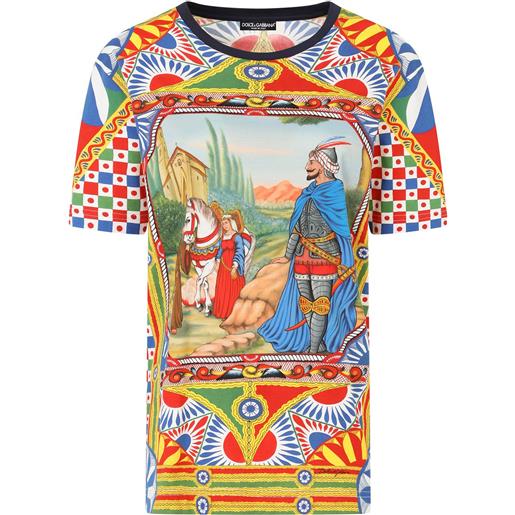 Dolce & Gabbana t-shirt con stampa carretto - rosso