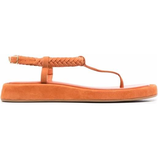 GIABORGHINI sandali con suola piatta rosie - arancione