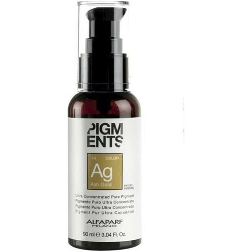 Alfaparf pigments ash gold 90ml - pigmento puro ultra concentrato capelli biondi dorati e castani chiari