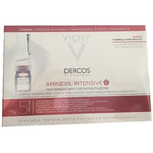 Vichy dercos aminexil intensive5 trattamento anticaduta donna 42 flaconi monodose
