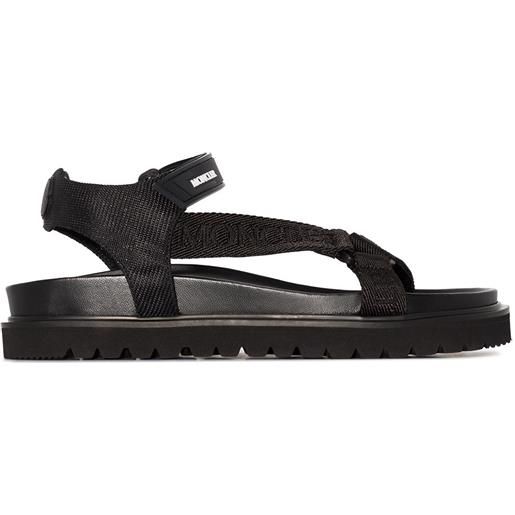 Moncler sandali con suola piatta flavia - nero