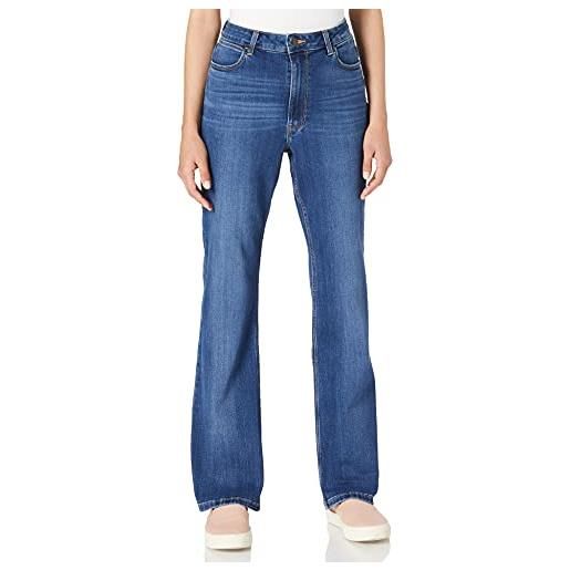 Wrangler high rise bootcut jeans, jeans donna, blu (stockton), 28w/30l