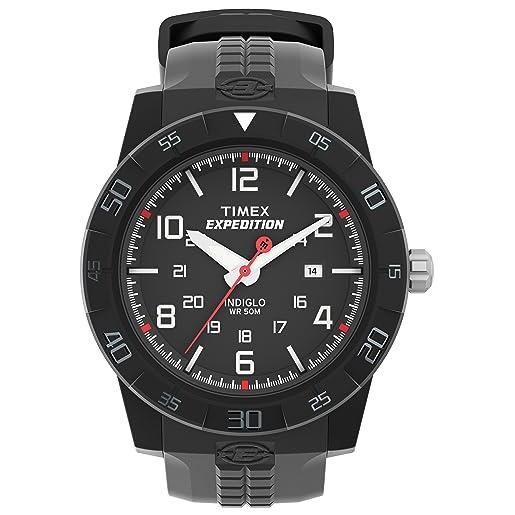 Timex expedition rugged core orologio da polso al quarzo, analogico, uomo, plastica, nero