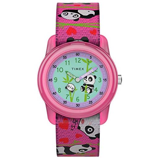 Timex orologio kid's analog 28 mm con cinturino in tessuto elastico, quarzo, unisex bambini, tw7c77100