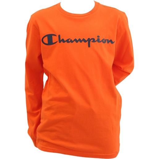 CHAMPION t-shirt m/l CHAMPION t-shirt ml scritta petto arancio