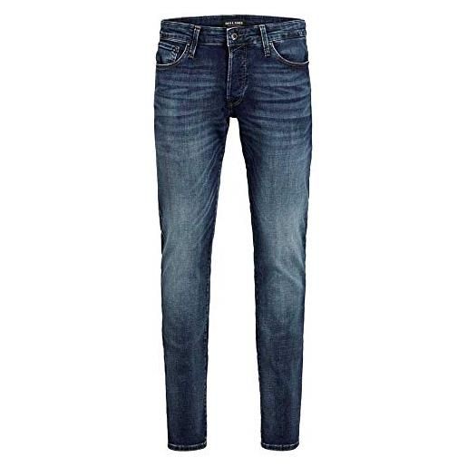 JACK & JONES jjitim jjicon jj 057 50splus plus noos jeans slim, blu (blue denim blue denim), 46w / 34l uomo