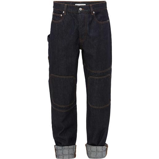 JW Anderson jeans con risvolto - blu