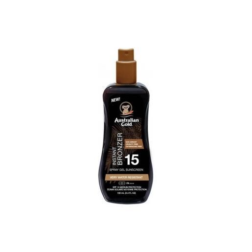 Australian Gold instant bronzer spray gel sunscreen spf15