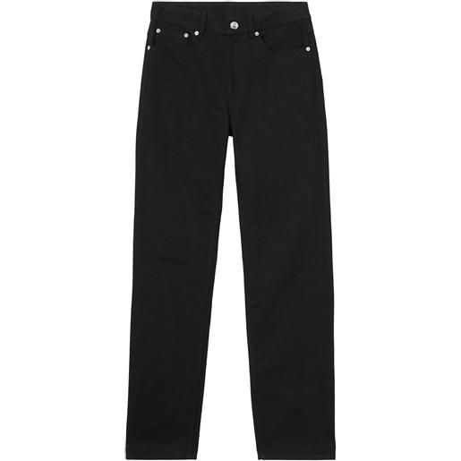 Burberry jeans dritti con stampa - nero