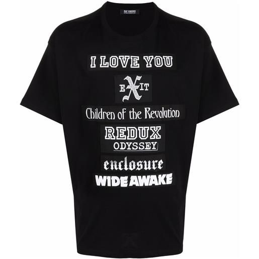Raf Simons t-shirt con stampa - nero