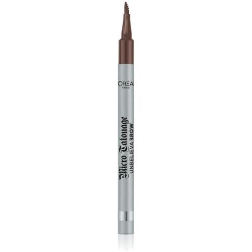 L'Oreal Paris unbelievabrow micro tatouage - pennello sopracciglia n. 108 dark brunette