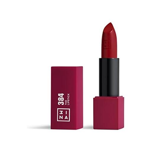 3ina makeup - the lipstick 384 - bacca scura - rossetto matte - alta pigmentazione - rossetti cremosi - profumo di vaniglia e custodia magnetica - lucido e mat - vegan - cruelty free