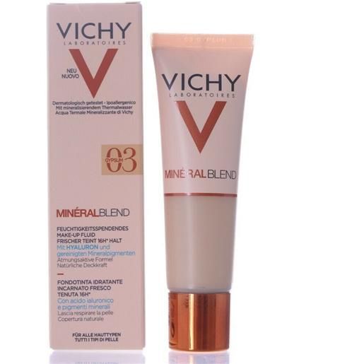 Vichy minéralblend fondotinta idratante copertura naturale- 03 gypsum 30 ml Vichy