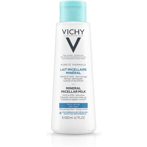 Vichy pureté thermale latte micellare detergente struccante pelle secca 200ml Vichy