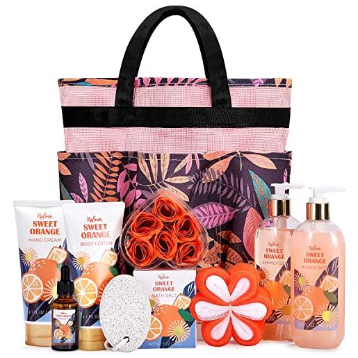 BODY & EARTH Set Regalo Donna - 4 pcs Fragranza Arancione Mini Confezione -  Benessere Bagno per Rilassamento Spa, Bellezza di Lusso Cura Vacanze per  Mamma, Fidanzata, Ragazza : : Bellezza