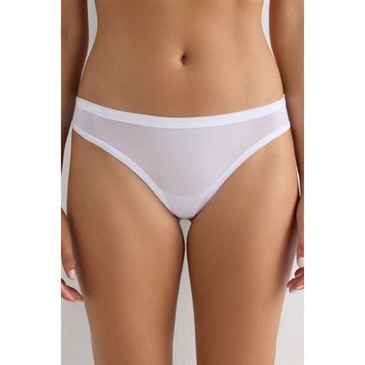 Intimissimi brasiliana in cotone ultralight cotton bianco