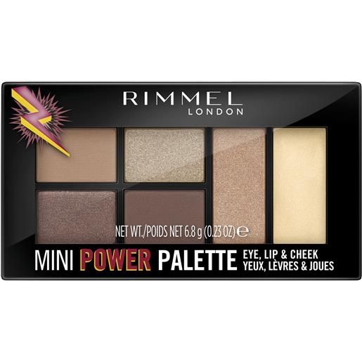 Rimmel mini power palette yeux levres & joues 001 eye shadows