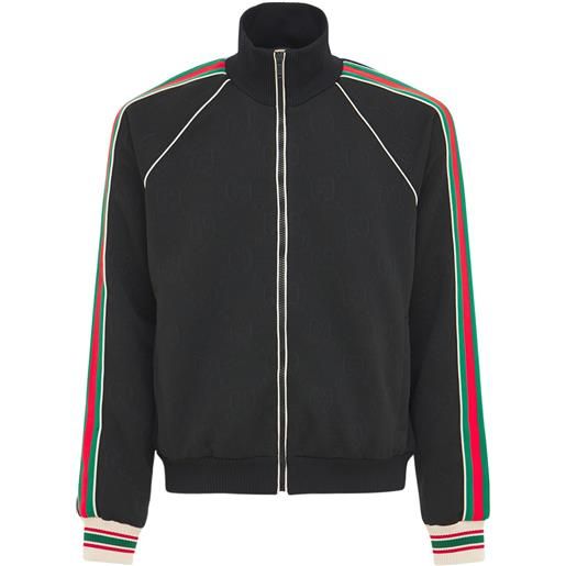 GUCCI giacca in jersey gg jacquard con zip