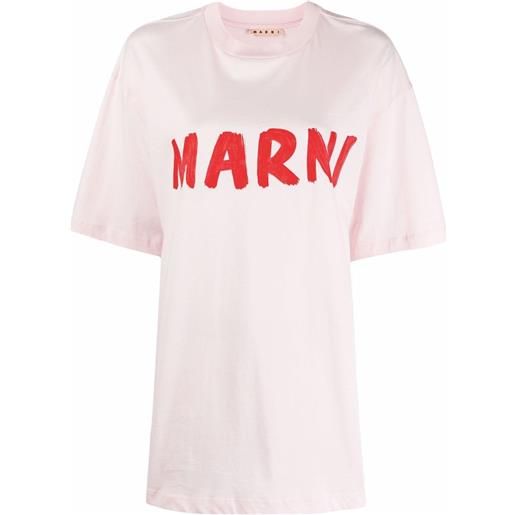 Marni t-shirt a girocollo con stampa - rosa