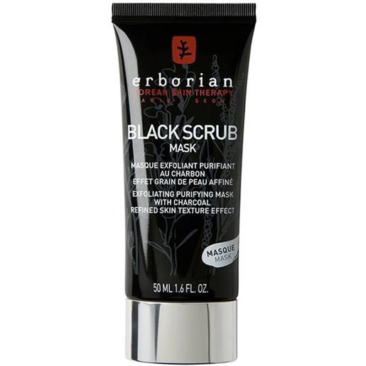 ERBORIAN black scrub mask - maschera coreana esfoliante e purificante al carbone 50 ml