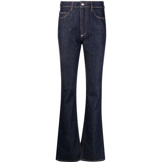 Philipp Plein jeans svasati a vita alta - blu