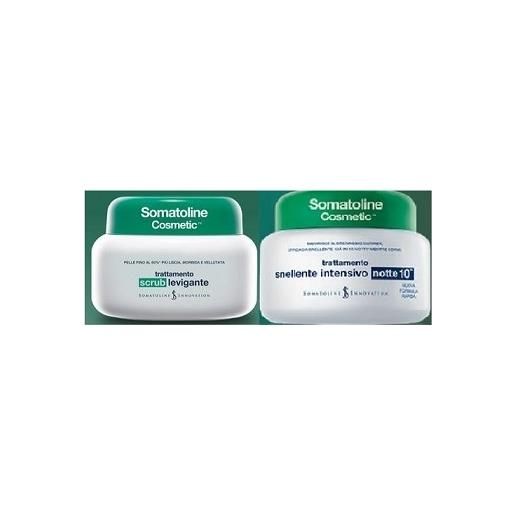 Somatoline cosmetic snellente trattamento intensivo notte 10 250 ml + scrub 350 ml bi pack