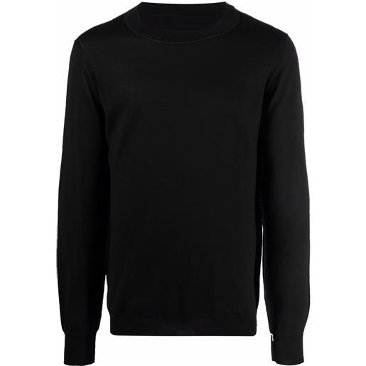 Maison Margiela maglione con dettaglio cuciture - nero