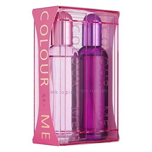 Colour me pink & colour me purple - 2x100ml eau de parfum, twin pack by milton-lloyd