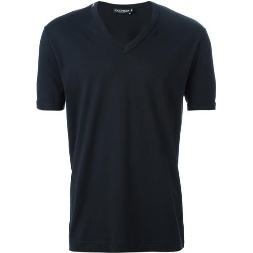Dolce & Gabbana t-shirt classica con scollo a v - nero