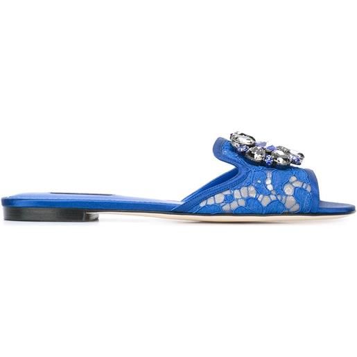 Dolce & Gabbana sandali slides 'bianca' - blu