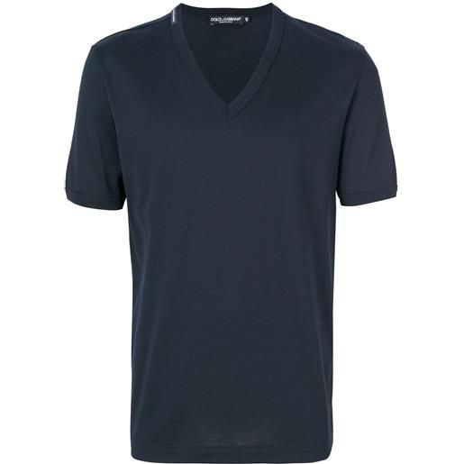 Dolce & Gabbana v-neck t-shirt - blu