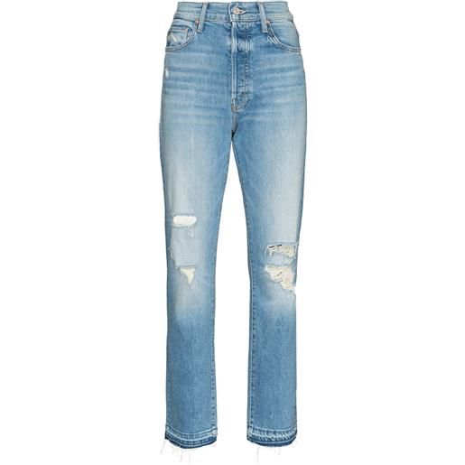MOTHER jeans dritti hiker hover - blu