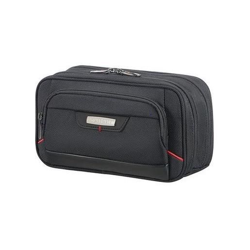 Samsonite prodlx 4 horizontal pouch slim toilet kit beauty case, 20 cm, nero (black) 85226 1041