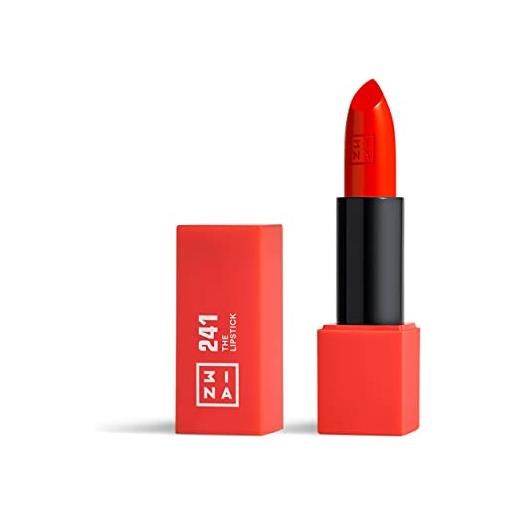 3ina makeup - the lipstick 241 - rosso corallo - rossetto matte - alta pigmentazione - rossetti cremosi - profumo di vaniglia e custodia magnetica - lucido e mat - vegan - cruelty free