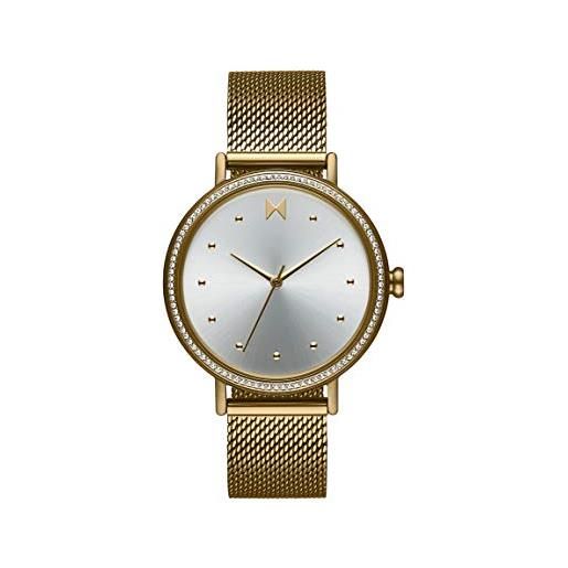 Mvmt orologio analogico al quarzo da donna con cinturino in acciaio inossidabile dorato - 28000131-d