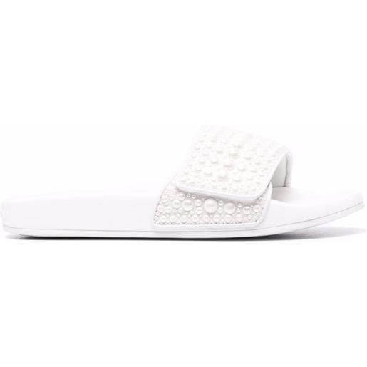 Jimmy Choo sandali slides con decorazione fitz - bianco