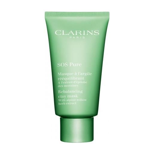 Clarins - machera viso sos pure - pelle mista/grassa, 75 ml - trattamento viso