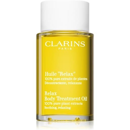 Clarins huile relax body treatment oil, 100 ml - olio corpo rilassante con estratti vegetali