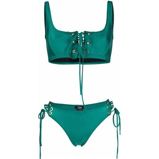 Noire Swimwear bikini lamé - verde
