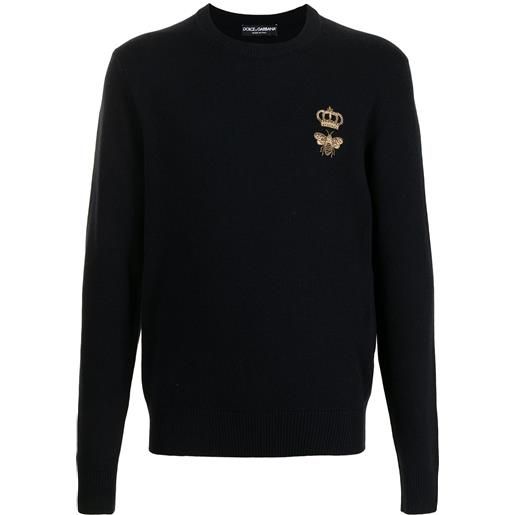 Dolce & Gabbana maglione con applicazione - nero