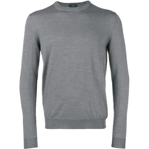 Zanone maglione a girocollo - grigio