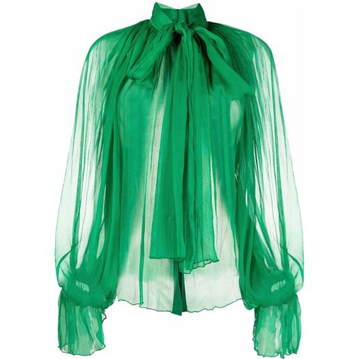 Atu Body Couture blusa semi trasparente - verde