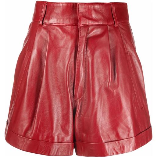 Manokhi shorts con pieghe - rosso