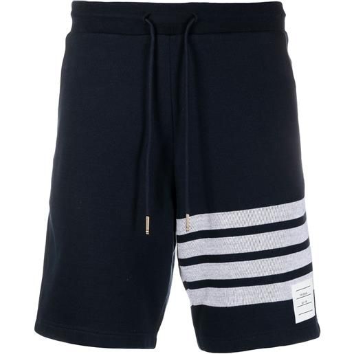 Thom Browne shorts sportivi con dettaglio a righe - blu