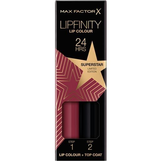 Max Factor lipfinity lip colour tinta labbra matte lunga durata e gloss idratante 86 superstar makeup sets