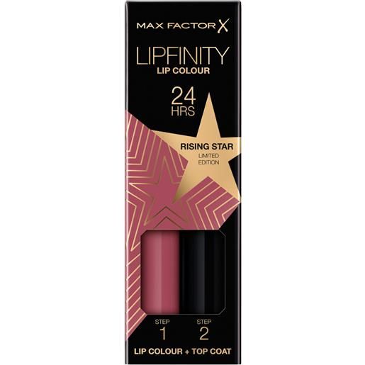 Max Factor lipfinity lip colour tinta labbra matte lunga durata e gloss idratante 84 rising star makeup sets